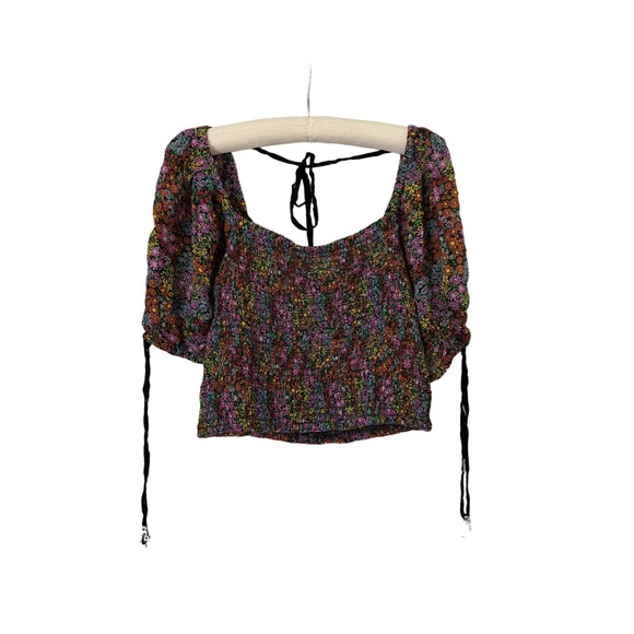 NEW Free People Back on Top‎ Floral Summer Crop Top Shirt Small - Picture 4 of 8